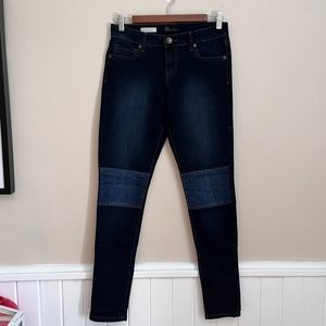 Kut from the Kloth skinny jeans with knee patches